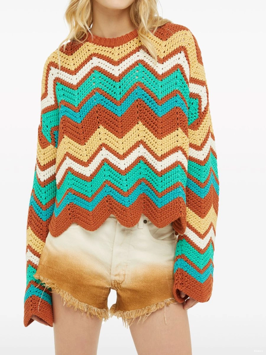 Affordable jumper Kaleidoscopic Women Alanui knit chevron 0711